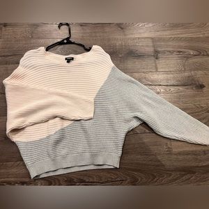 Express Ribbed Dolman Sleeve Colorblock Sweater